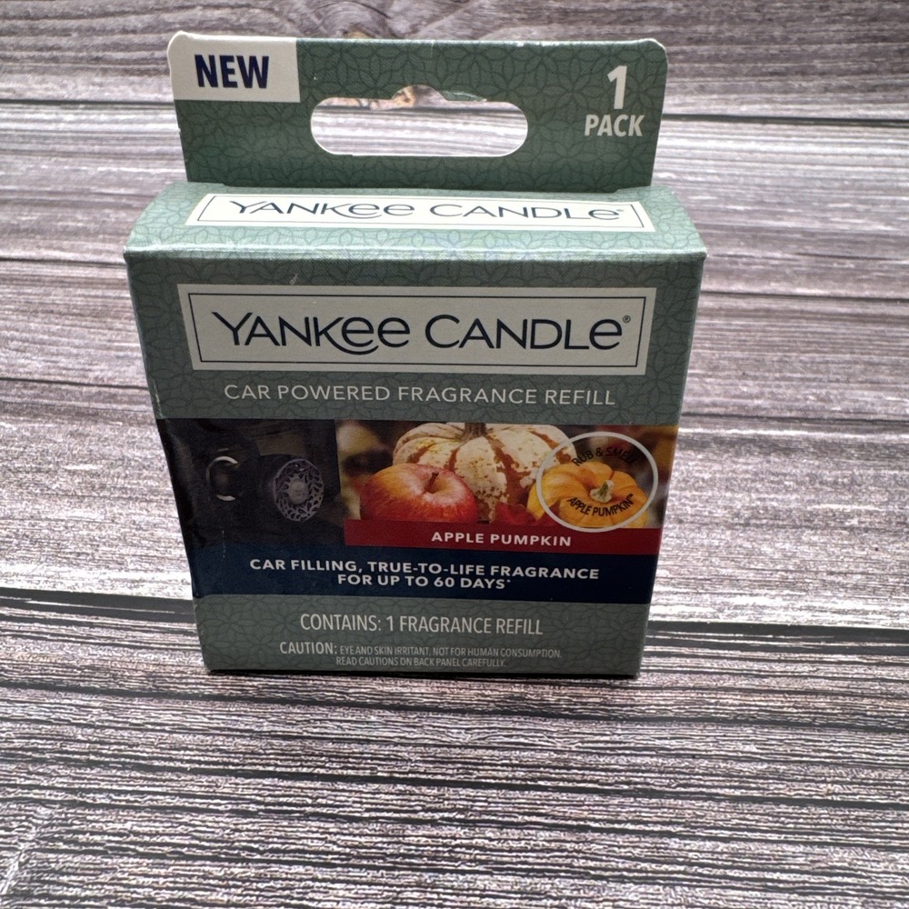 NEW YANKEE CANDLE CAR POWERED FRAGRANCE REFILL APPLE PUMPKIN SCENT